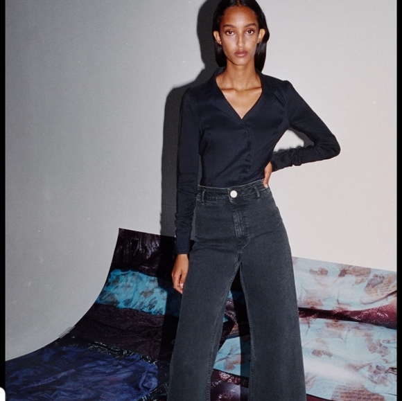 Zara premium marine straight jeans Clearance